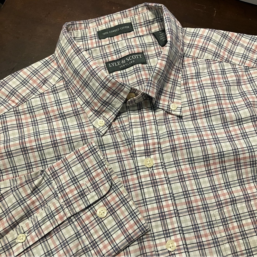 Lyle & Scott of Scotland Large Men’s 100% Combed Cotton Long Sleeve Shirt.